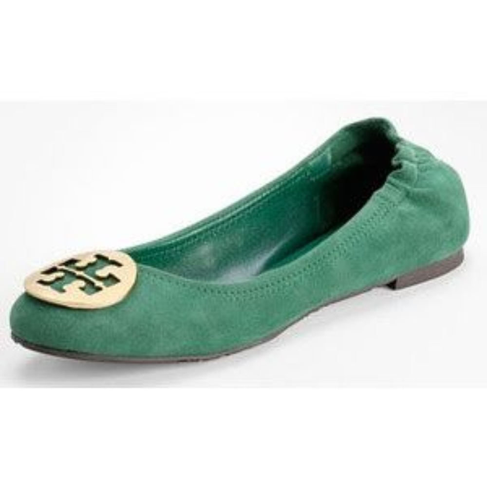 Tory Burch Suede Green Flats